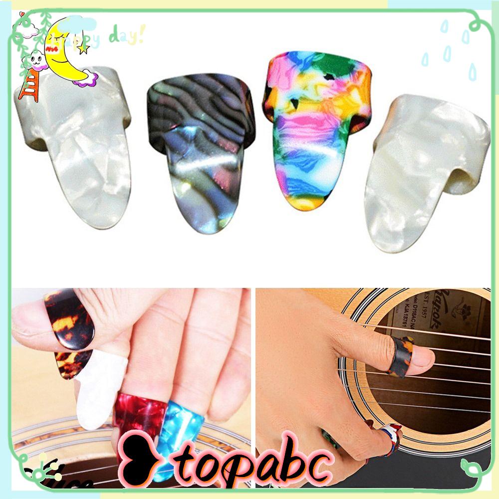 TOP 10pcs Thumb Finger Picks Part Picks Gitar Set Sarung Plectrum Gitar Plastik Plectrum