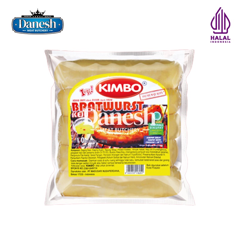 Kimbo Mini Bratwurst Keju Isi 10 Sosis Mini Rasa Keju Frozen Food