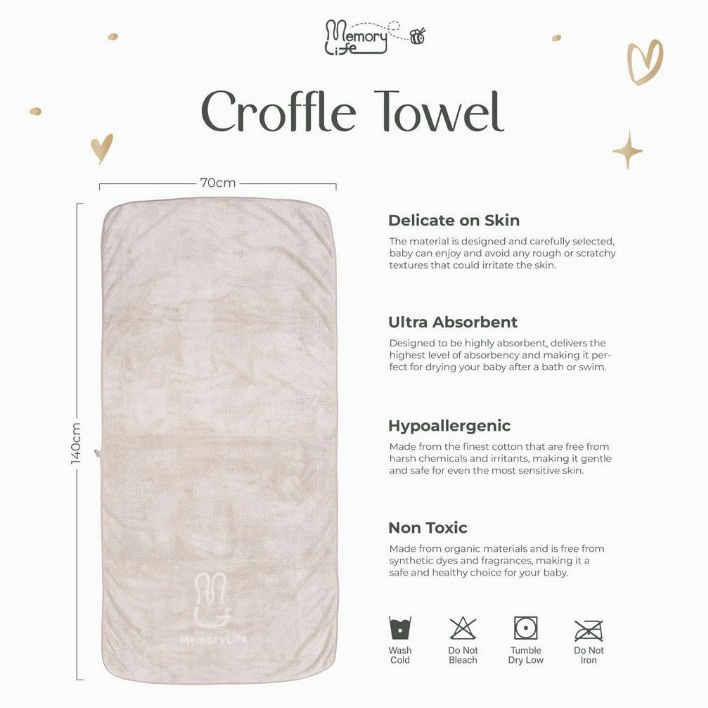 MemoryLife - Croffle Towel | Handuk Towel Anak Premium