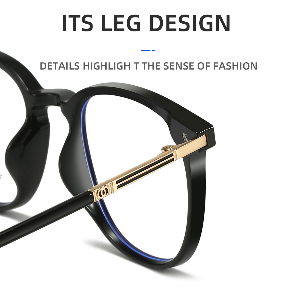 Viendo Kacamata Minus Photocromic Anti Radiasi Blueray Wanita Cowok Pria Korea  Gaya Fashion Elastik TR90 Frame 2 in 1 Bluecromic Potocromic Fotocromic Antiradiasi Kecamata Komputer HP Anti sinar Matahari UV400 Kaca Mata Optik-6