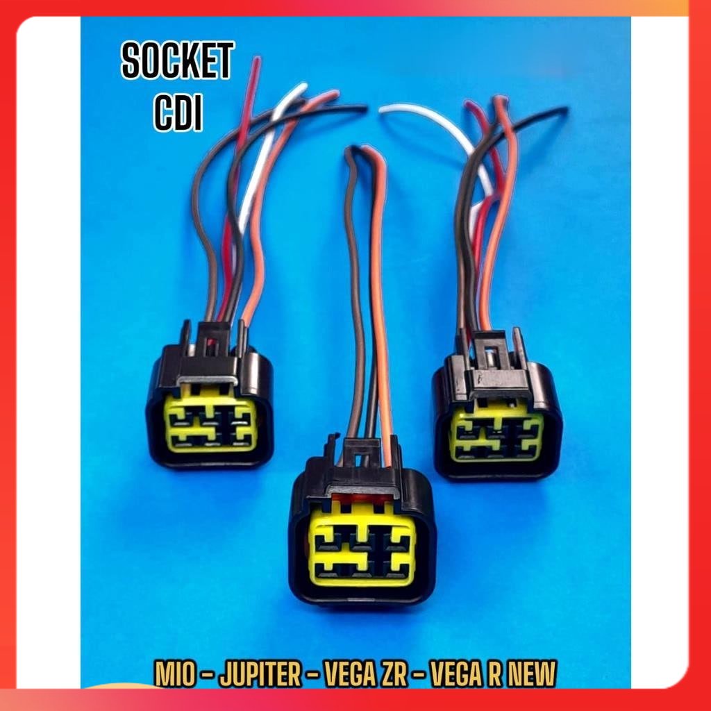 SOCKET SOKET FITTING CDI YAMAHA - MIO / JUPITER Z / VEGA ZR / VEGA R NEW  / 5TL