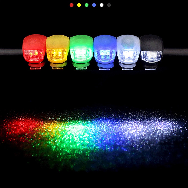 Lampu Sepeda LED Silikon Luar Ruangan 3mode Peringatan Keamanan Mini Flash Rear Tail Lamp New