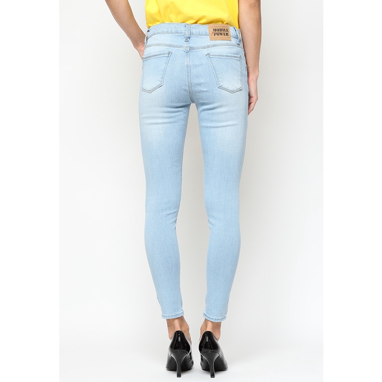 Slim Fit Long Pants Jeans Blue Mobile Power Ladies - A2801