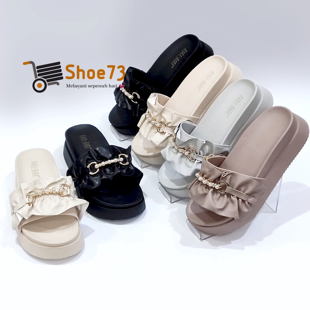 BARA-BARA 219 V-17 SIZE 36-40 ORIGINAL | Sandal Wedges Selop Jelly Pita Wanita | Sendal Kokop Impor