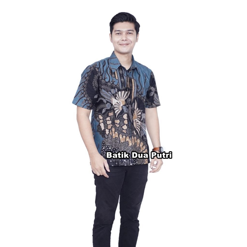 Couple Batik Wanita Pria Modern Bersaku Dan Berkerah By Batik Dua Putri - galau