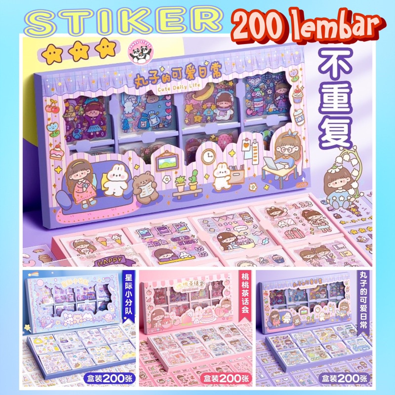 

Stiker korea DIY Journal stiker kartun set gambar