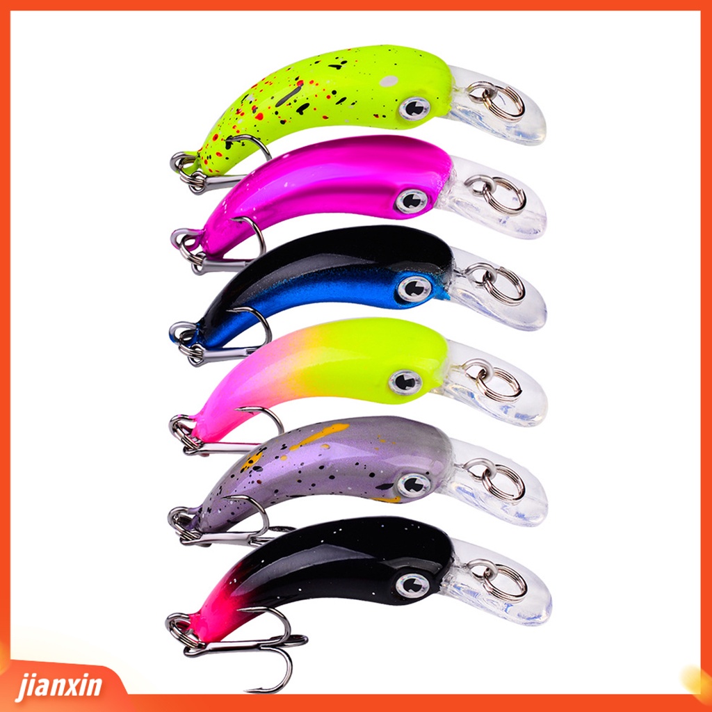 (In Stock) 1.5g /4.1cm Umpan Mino Tenggelam 3D Mata Tajam Treble Hook Buatan Bertengger Memancing Umpan Umpan Untuk Pecinta Memancing