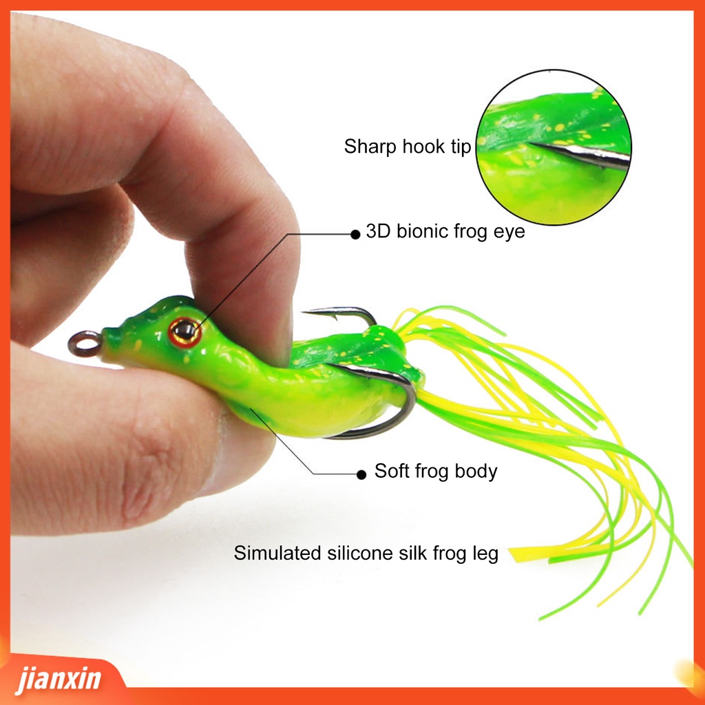 (In Stock) 6cm 13g Lure Frog Umpan Penampilan 3D Kait Ganda Ringan Efektif Mini Frog Lure Fishing Baits Untuk Outdoor