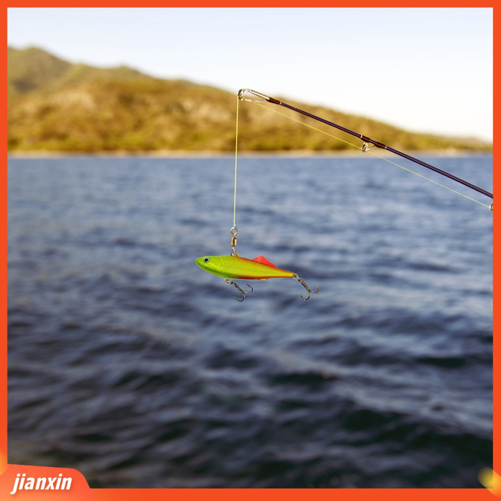 (In Stock) 6.5cm /15g Umpan Keras Plastik Realistis Kuat Bicyclic Rings Tenggelam VIB Umpan Memancing Aksesori