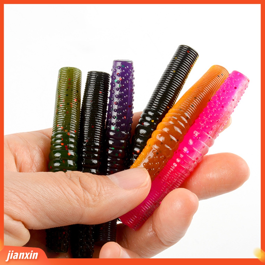 (In Stock) 10Pcs 6.5cm /4g Mengambang Umpan Pancing Elastis Tinggi Lembut Anti Patah One-piece Modelling Angling Mie Cacing Buatan Umpan Aksesoris Memancing