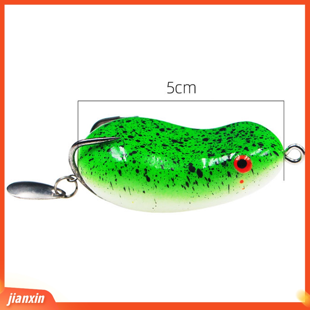 (In Stock) 13.2g 5cm Pemikat Kodok Permukaan Halus Eye-Catching Kodok Warna-Warni Mengambang Weedless Frog Soft Lure Untuk Outdoor