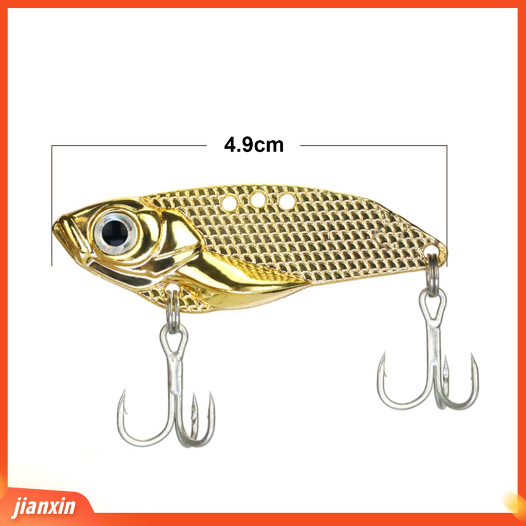 (In Stock) 10g 4.9cm Umpan Pancing Mudah Melempar Menarik Ikan Cepat Tenggelam Metal Topwater Bass Fishing Lures Untuk Air Asin