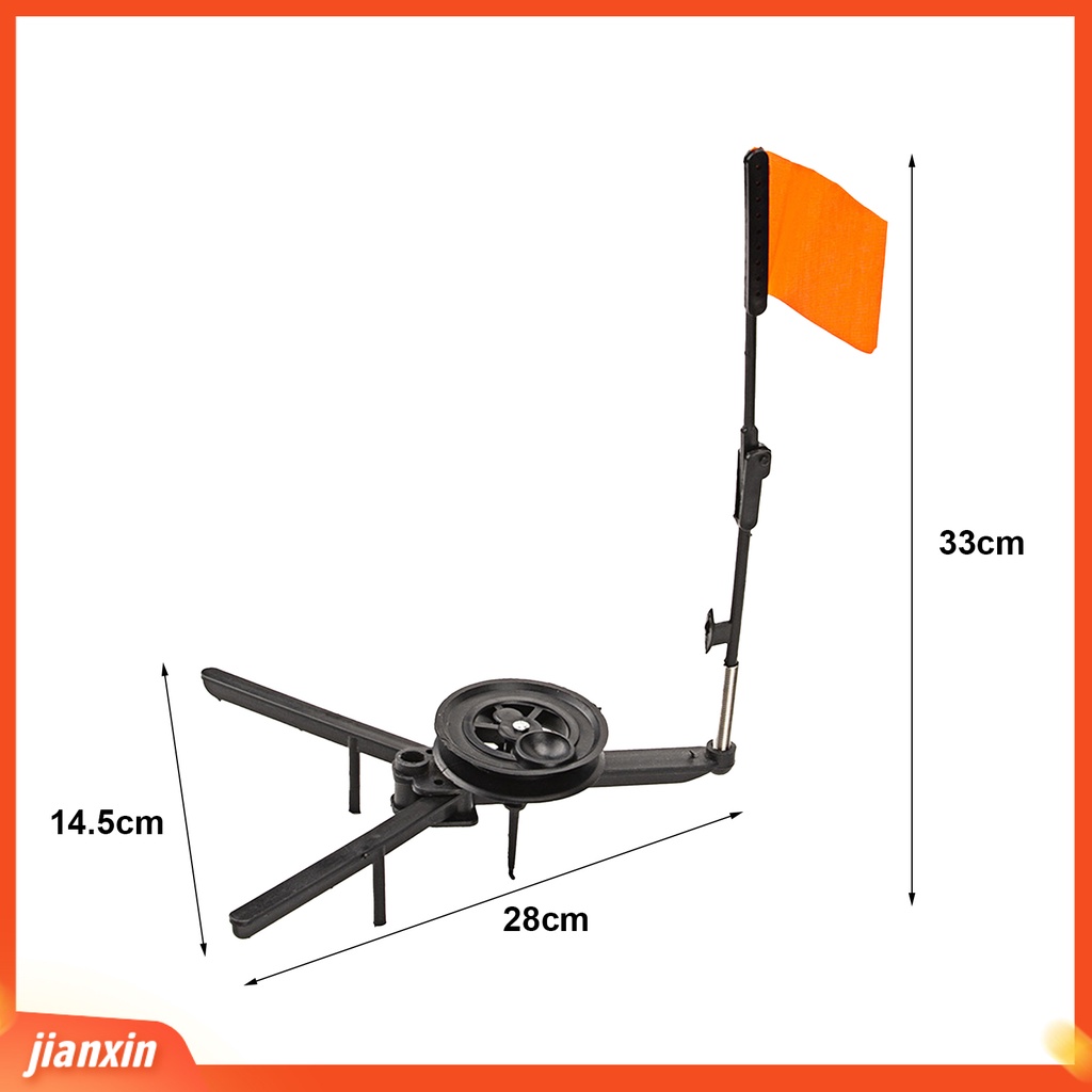 (In Stock) Es Penanda Pancing Segitiga Bawah Permukaan Terang ABS Otomatis Musim Dingin Flag Marker Rod Aksesoris Untuk Memancing