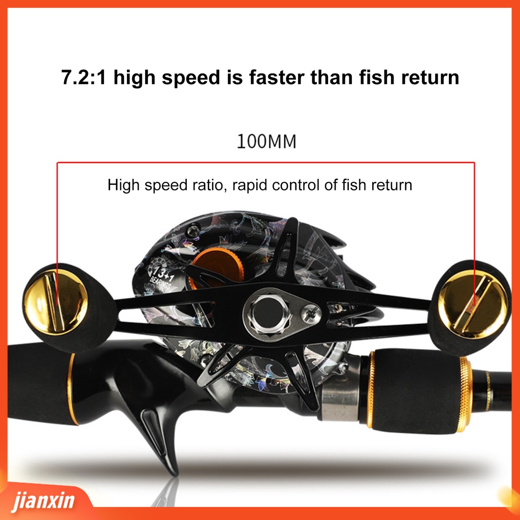 (In Stock) Gulungan Pancing Hardness Adjustable Metal Spinning Reel High Speed Baitcaster Dengan 13+1 Ball Bearing Untuk Outdoor