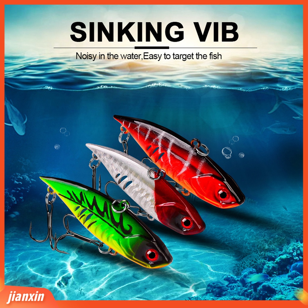 (In Stock) 6.5cm /11g Duri Palsu Umpan Hiu Kait Plastik Sangat Baik Jarak Lempar VIB Umpan Perlengkapan Memancing