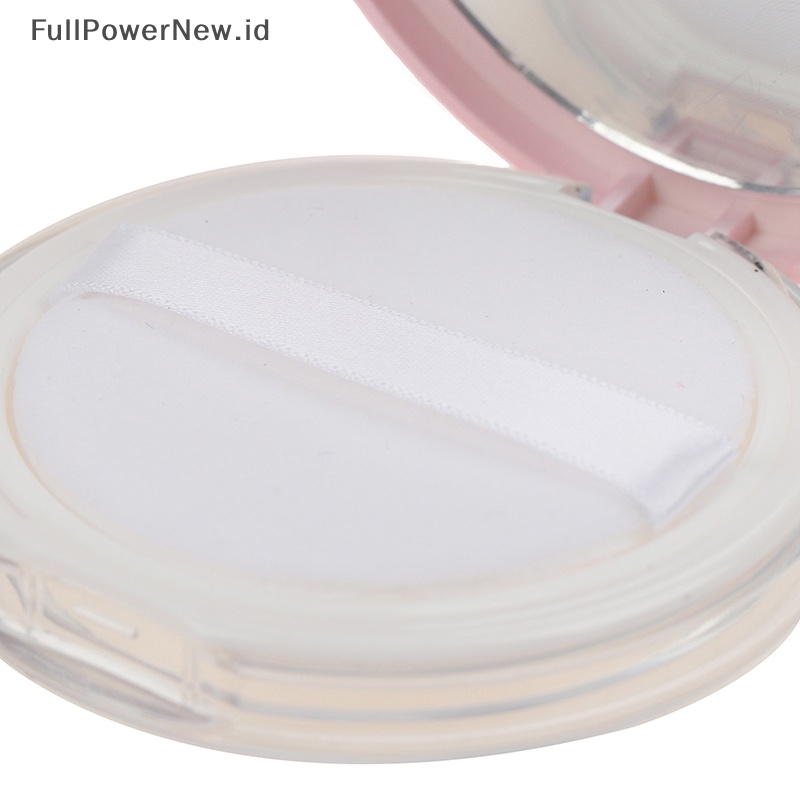 Power Portable Alat Ayak Kosmetik Kosong Wadah Toples Longgar Kotak Puff Case Dengan Cermin ID