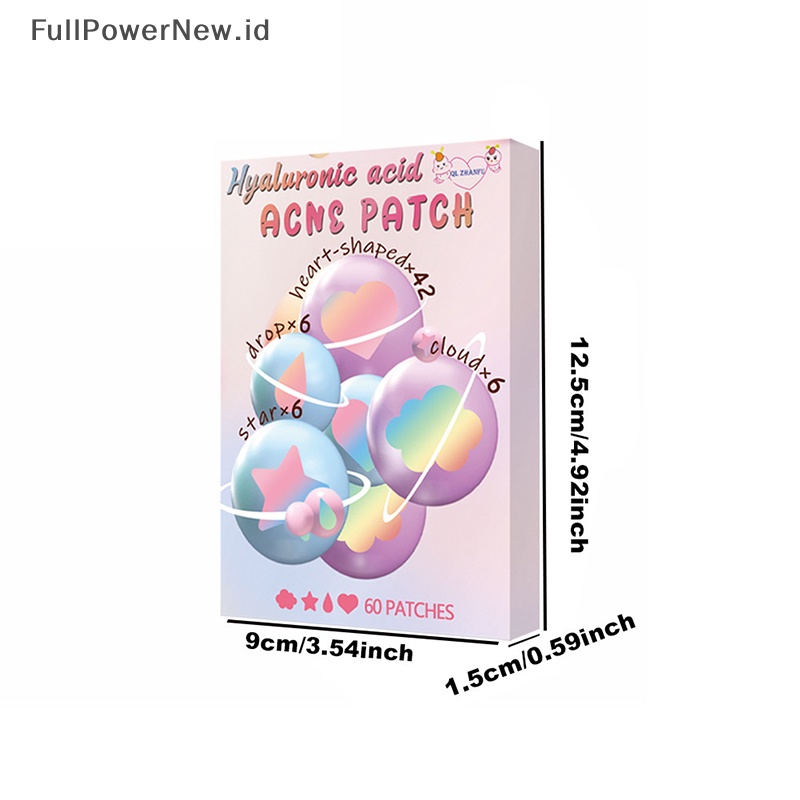 Power 60Pcs Patch Perkasa Invisible Hydrocolloid Acne Jerawat Patch Perawatan Stiker ID