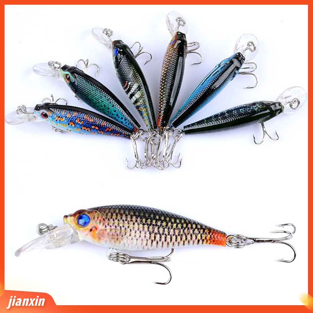 (In Stock) Colorful 3D Mata Bionic Ikan Memancing Umpan Keras Mengambang Popper Hooks Alat Umpan