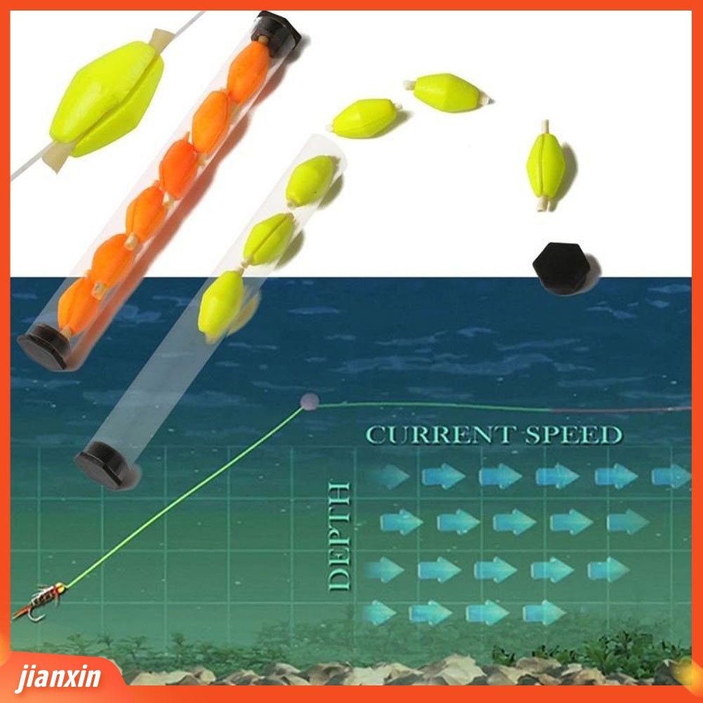 (In Stock) 6Pcs /Tabung Olive Shape Drift Float Busa Indikator Mogok Aksesoris Memancing Lalat