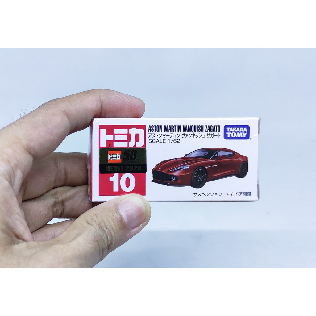Tomica 1:64 50th Aston Martin Vanquish Zagato Red