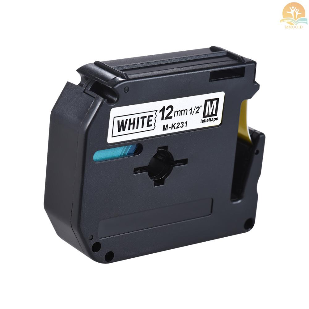 In Stock Black on White Label Tape Kompatibel Untuk Printer Label Brother PT-65 /PT-70 /PT80 12mm * 8m