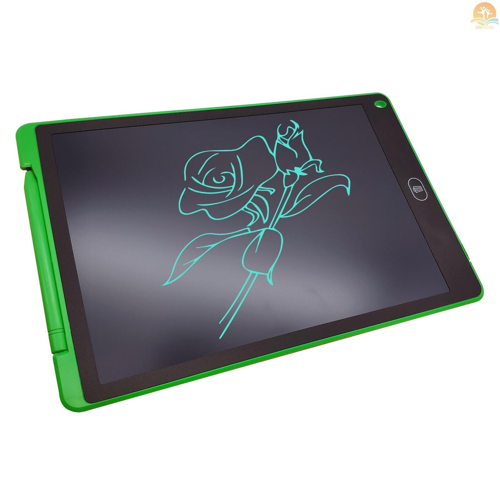 In Stock 12 Inch LCD Writing  Electronic Digital Drawing Board Erasable Writing Pad Single Color Screen One-Click Erase with Lock Button Gift for Children Adults Home Office