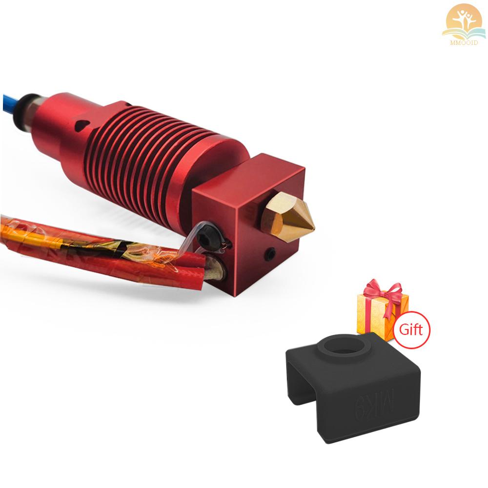 In Stock 24V Rakitan Extruder Hot End Kit 0.4mm Nozzle Blok Pemanas Penutup Silikon Kompatibel Dengan Creality CR-10S Pro 3D Printer