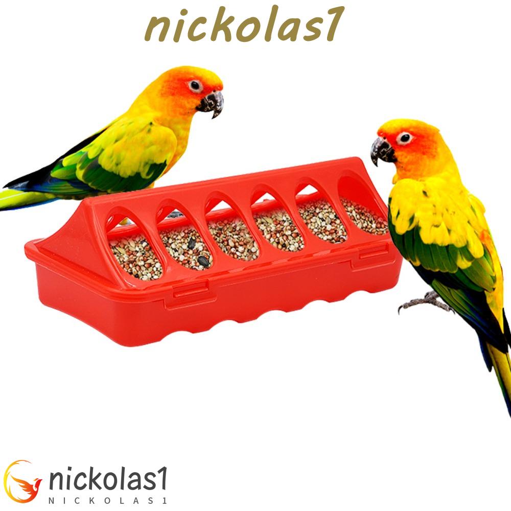 NICKOLAS1 Pakan Burung Baris Ganda Warna-Warni Flip-Top Rumah Tangga Plastik Pakan Ternak Unggas