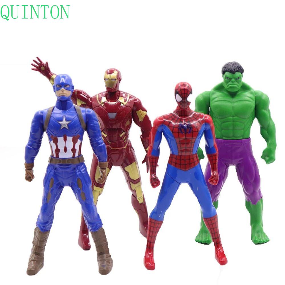 QUINTON Mainan Action Figure Marvel Mainan Boneka Iron Man Captain America Super Hero Hulk Collection Model