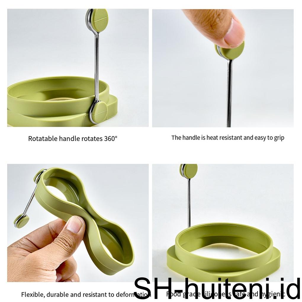 Cetakan Goreng Telur Dua Sisi Cetakan Dadar Bulat Silicone Tools Pancake Maker Molds Dapur Baking Frying Oven Aksesoris