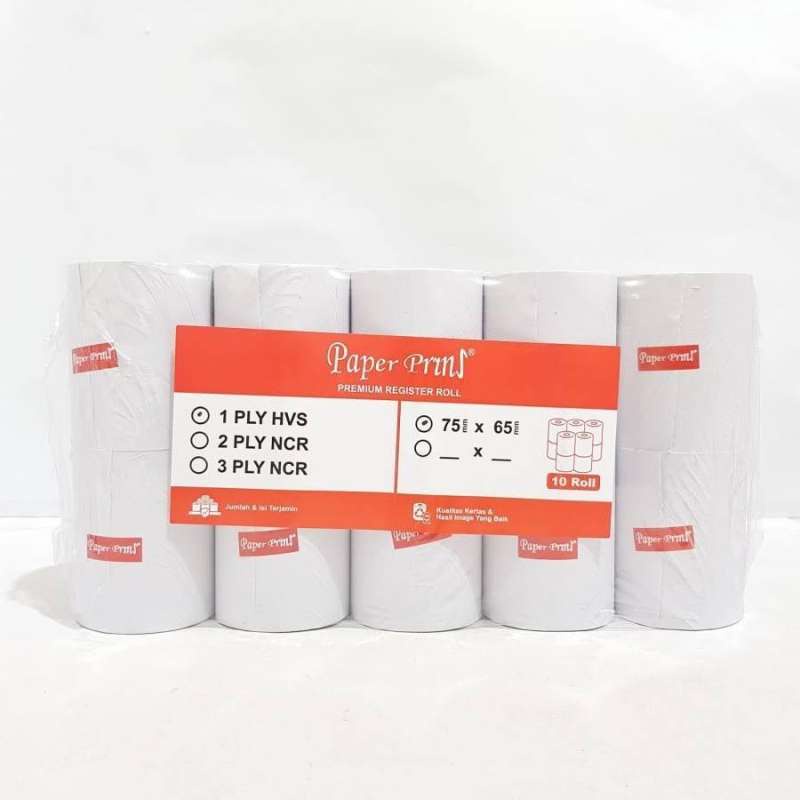 

Kertas Kasir 1 ply Paper Print 75x65