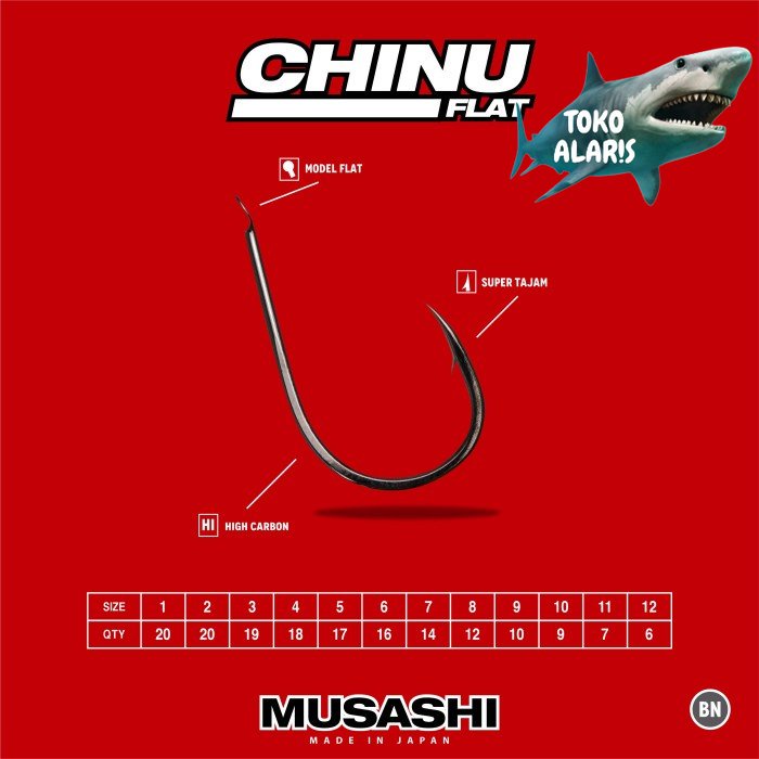 Kail Pancing Musashi Chinu Flat - 3