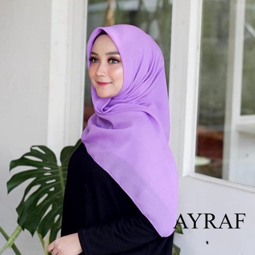 COD hijab segiempat bella square tepi neci size 115x115 warna lilac/kerudung jilbab segiempat bella 