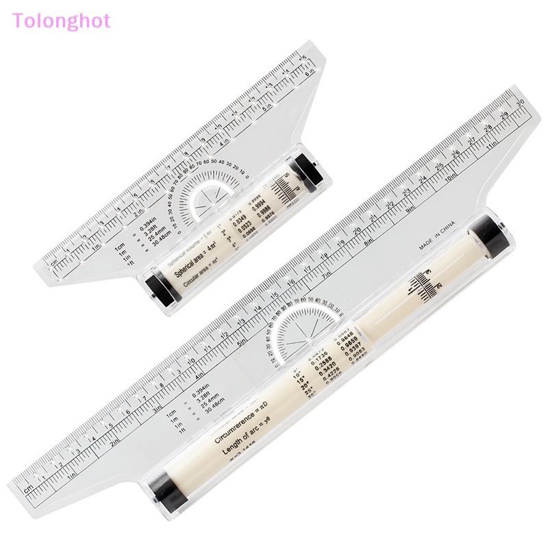 Tolonghot&gt; Multi Fungsi Alat Gambar Roll Draw Ruler Metric Rolling Ruler Clear Paralel Rolling Ruler Angles Line Ruler Untuk Anak Sumur