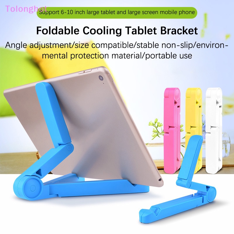 Tolonghot&gt; Holder Ponsel Tablet Lipat Universal Adjustable Desktop Stand Support Untuk IPad IPhone Table Stabilizer well