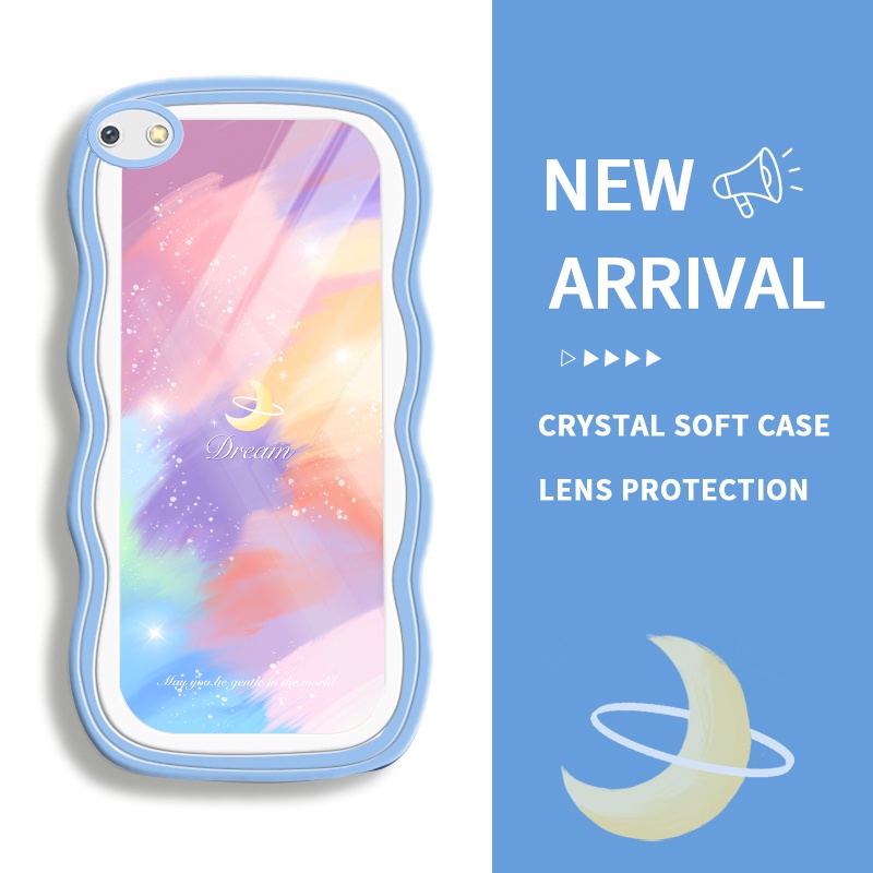 JVIRAG Case For Redmi 6A 5 5 Plus 5A 4X 6 7 Y3 SoftCase Hp Awan yang indah Silikon Bingkai Bergelomb