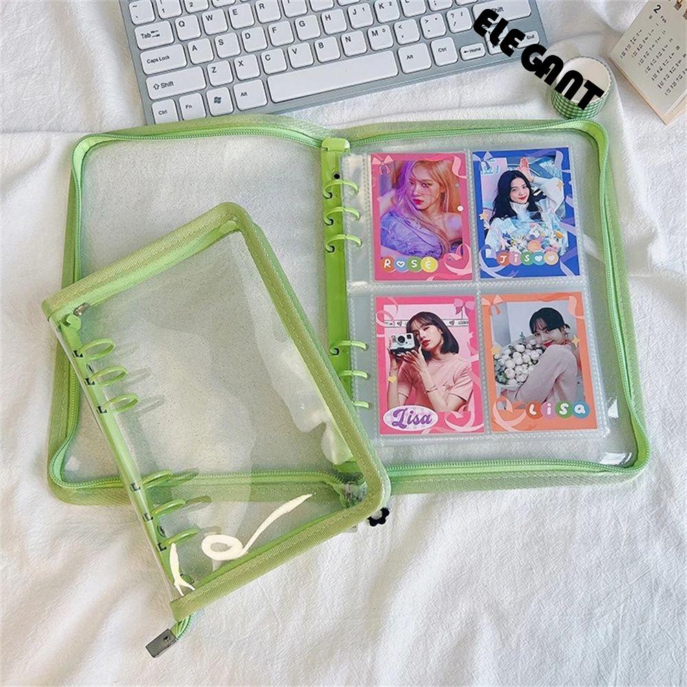 【 ELEGANT 】 Zipper Binder Kantor Perlengkapan Sekolah Koleksi Buku Agenda Jurnal Photo Card Binder Organizer