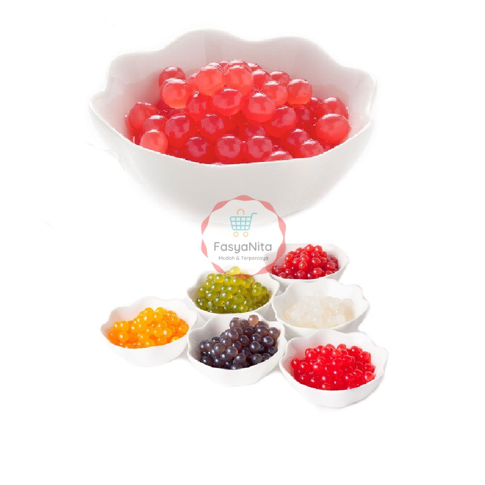 

POPPING BOBA 250GR - BURSTING PEARL - TOPPING MINUMAN - POP BUBBLE MELETUS - TOPING