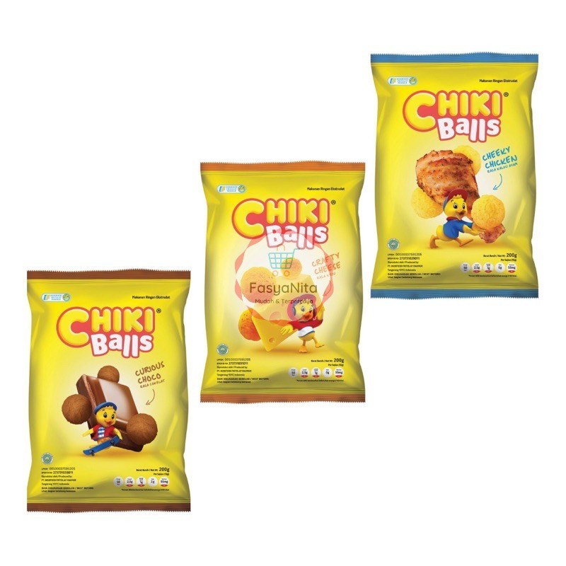 

Chiki Balls 200gr | Cheeky Bal Chicken - Chiki Balls Crafty Cheese - Chiki Balls Curious Choco