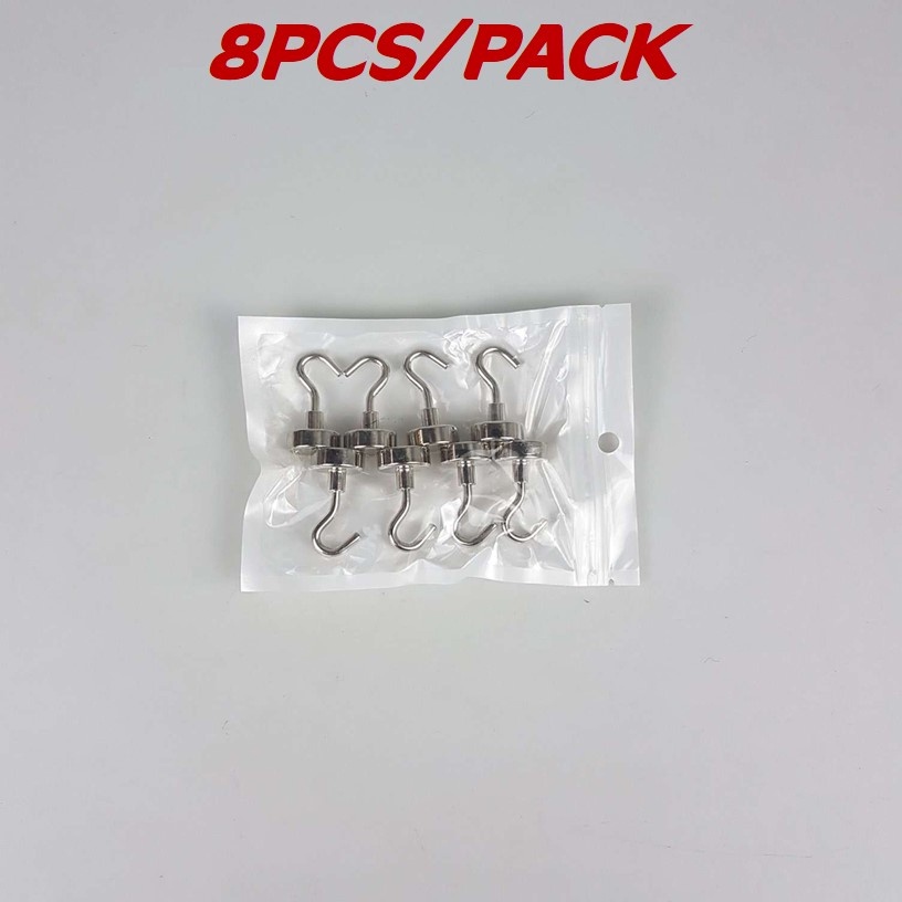 BABYBOZ - 8PCS/PACK MURAH YOMI Magnet Gantungan Hook Strong Neodymium KAPSTOK CANTOLAN PERKAKAS DAPUR ALAT TOOLS SERBAGUNA HANGER MAGNETIC MAGNETIK TANPA SEKRUP PAKU HOLDER