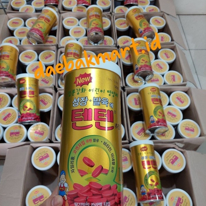 ✨Ready Stok✨ - TENTEN CHEWABLE TABLET VITAMIN KOREA isi 120 PCS GROWTH VIT