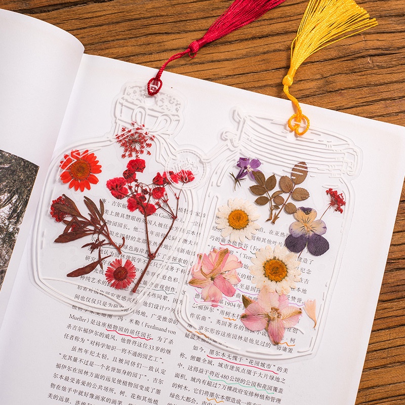 [Grosir] Diy Nota Timbul Dekorasi Sticker/Botol Timbul Transparan Film Plastiksimple/Tas Penyimpanan Spesimen Tanamanhomemade/Creative Transparent PET Dry Flower Bookmark