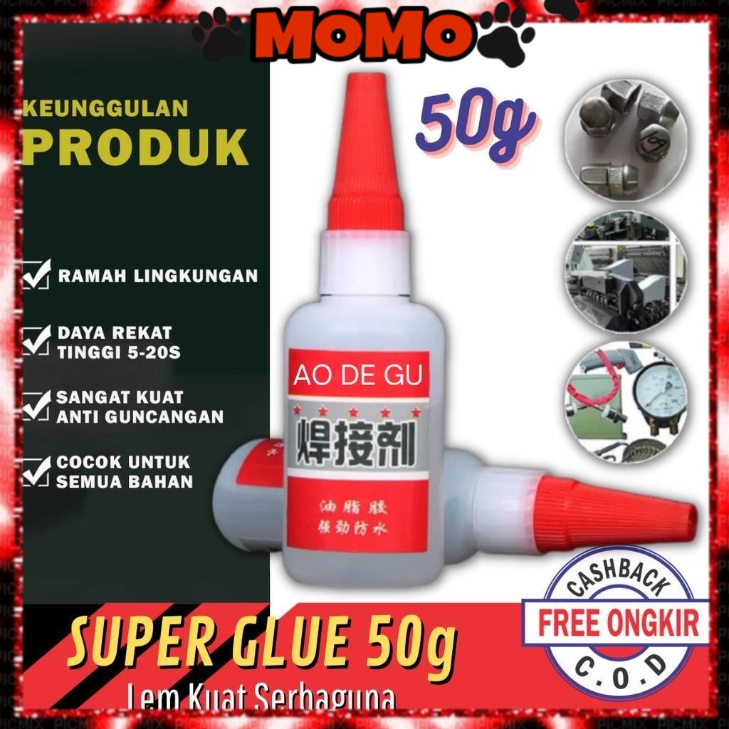 

Lem Super 50gr - Lem Sepatu 50g - Lem Serbaguna 50g - Lem Super Perekat Kuat 50g - Lem Korea Glue 50g - Lem Setan 50g