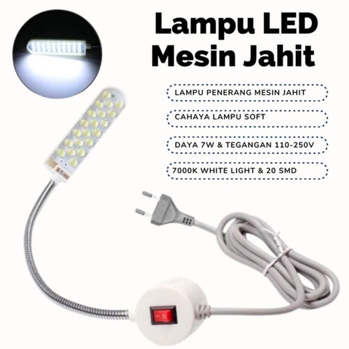 Lampu Mesin Jahit LED 20 Titik Magnet / Lampu Jahit LED