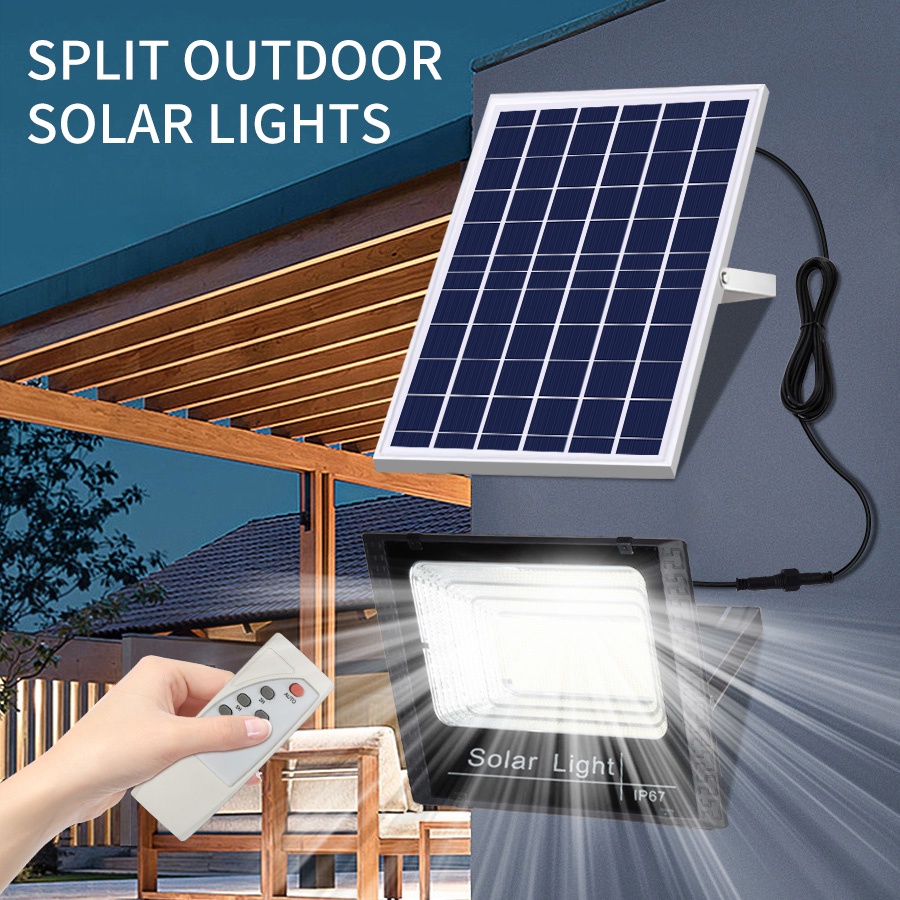 NEW LAMPU SOROT SOLAR CELL LED TENAGA SURYA LAMPU TENAGA MATAHARI LAMPU SOROT 45W Outdoor