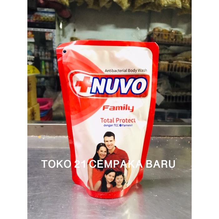 Nuvo Sabun Cair Total Protect Refill 250 ml | MERAH Sabun Cair Nuvo 250ml