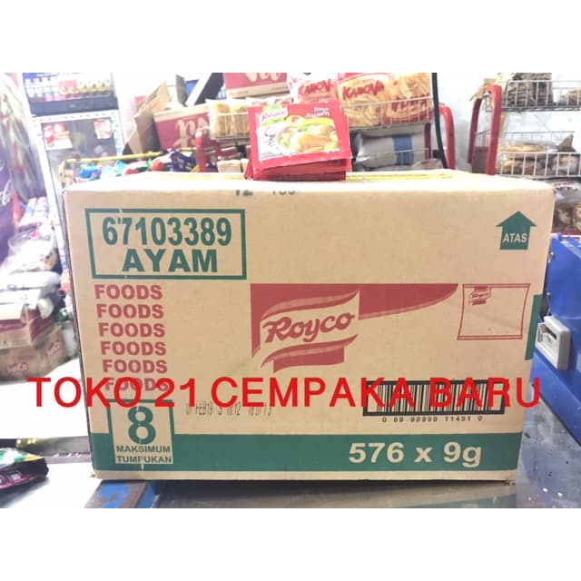 

ROYCO AYAM RENCENG 1 KARTON isi 576 PCS | Penyedap Kaldu Kardus Murah