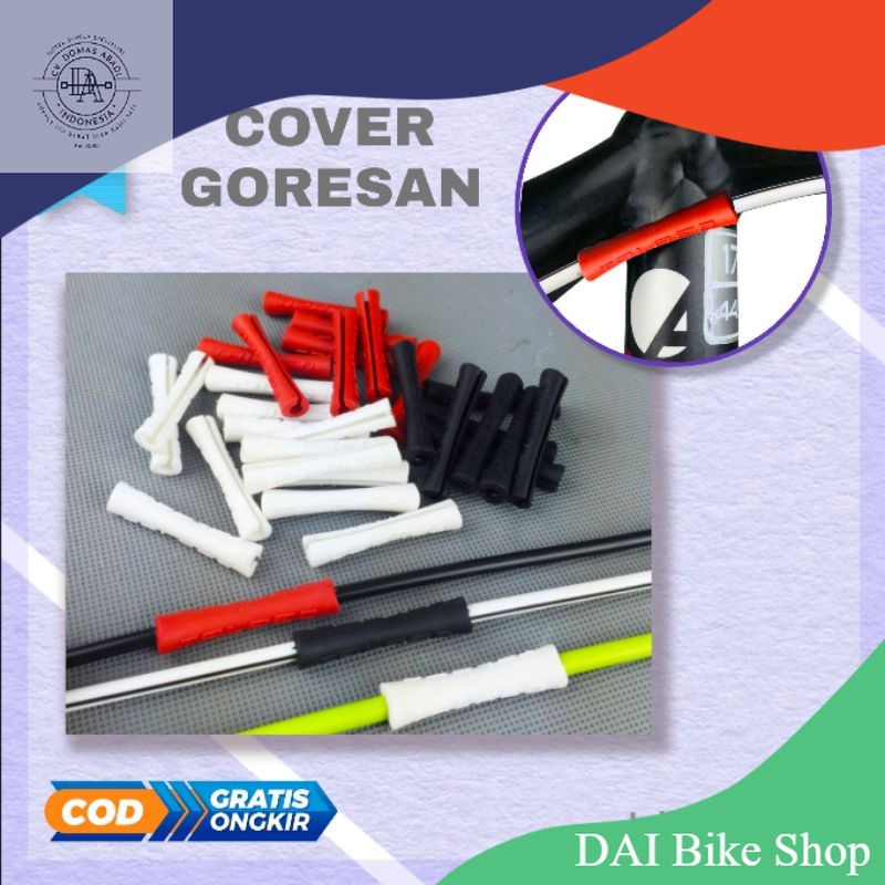 1pcs KARET PELINDUNG FRAME KABEL SHIFTER REM PROTECTOR sepeda lipat mtb cover cat