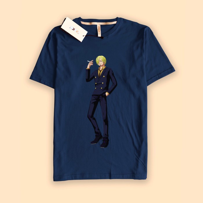 Kaos Baju Sanji Vinsmoke Black Leg One Piece
