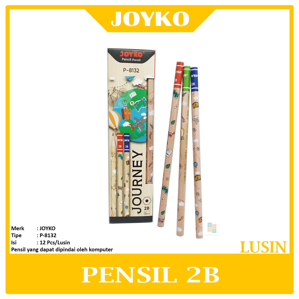 

JOYKO - Pensil Ujian Kayu Journey 2B P-8132 - Lusin